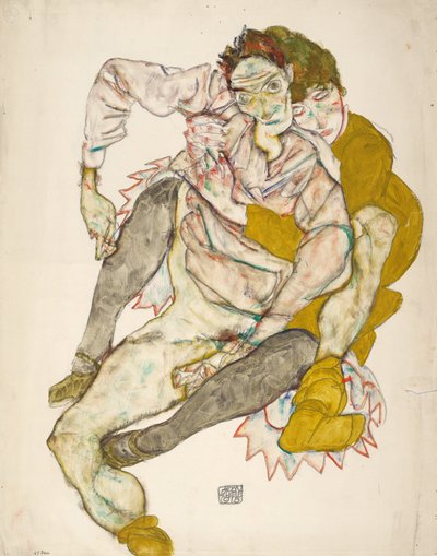 Coppia seduta, 1915 da Egon Schiele